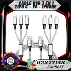 CABLE USB 3 EN 1 REFORZADO