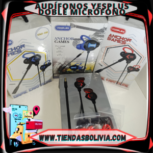AUDIFONOS GAMER YESPLUS DOBLE MICROFONO