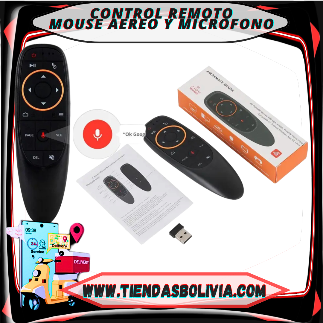 CONTROL REMOTO, MOUSE AEREO Y MICROFONO